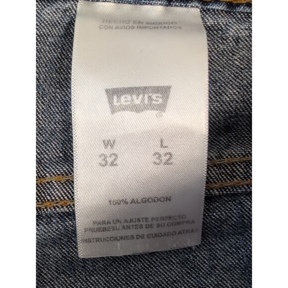 Vintage Levi's Skinny Jeans Men's 32x32 Blue Denim Bleached Distressed Stretch - Picture 16 of 16